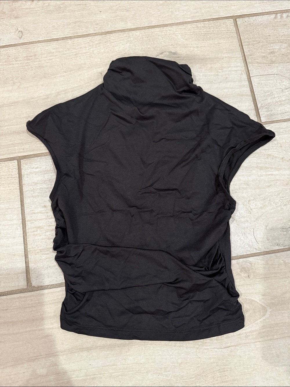 Bershka Black Sleeveless Mock Neck Tank